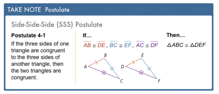 Triangle congruence examples sss sas angle congruent sides triangles two