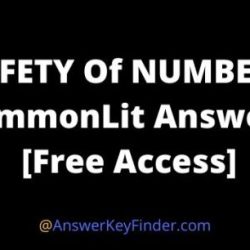 Safety of numbers commonlit answers